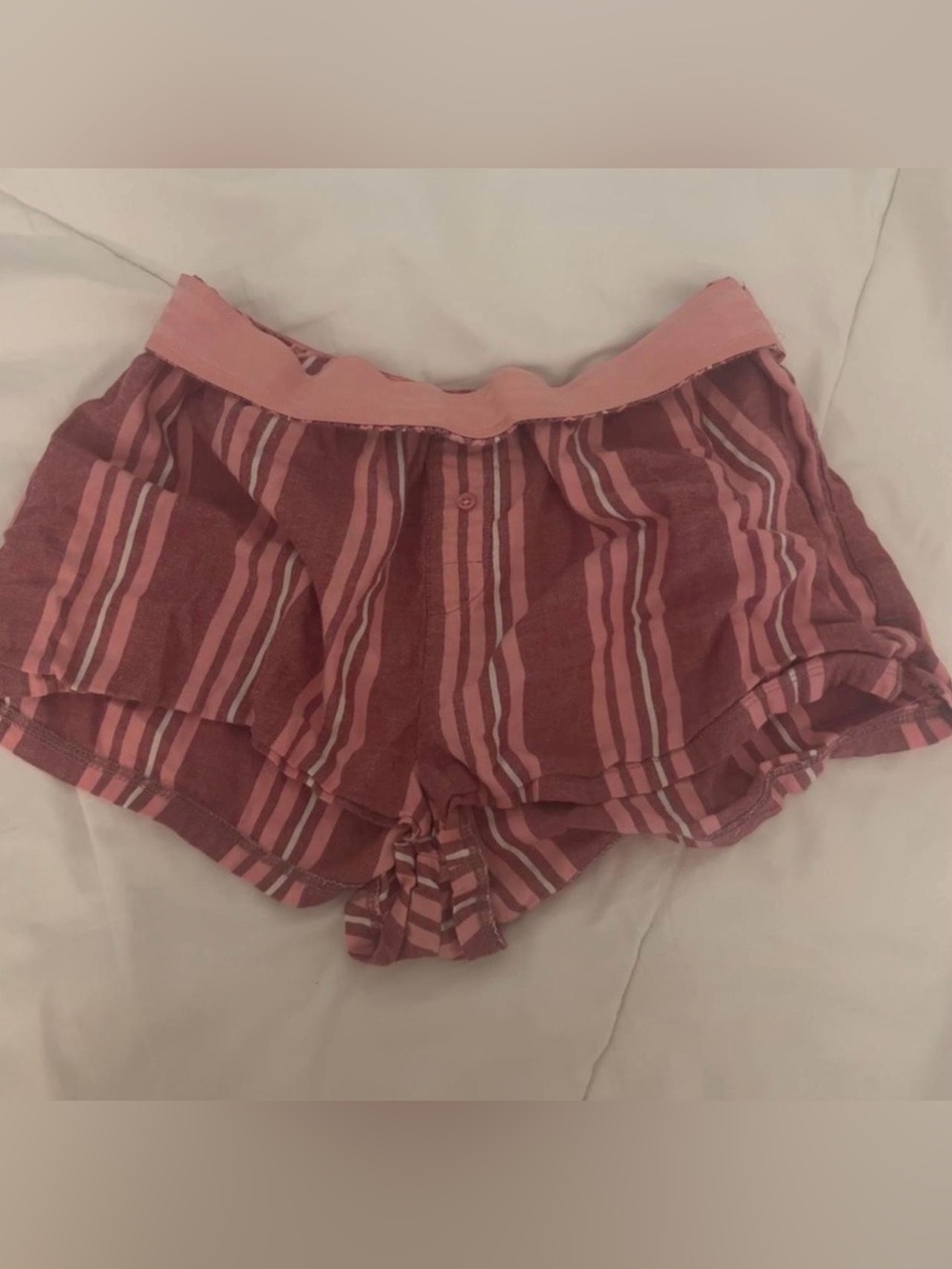 100% Cotton Colsie Pink Striped Lounge Shorts